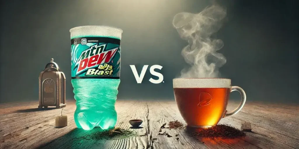 Mountain Dew Baja Blast vs. Tea
