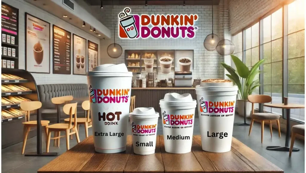 A detailed breakdown of hot drink sizes available at Dunkin’ Donuts, perfect for understanding what are the cup sizes at Dunkin Donuts