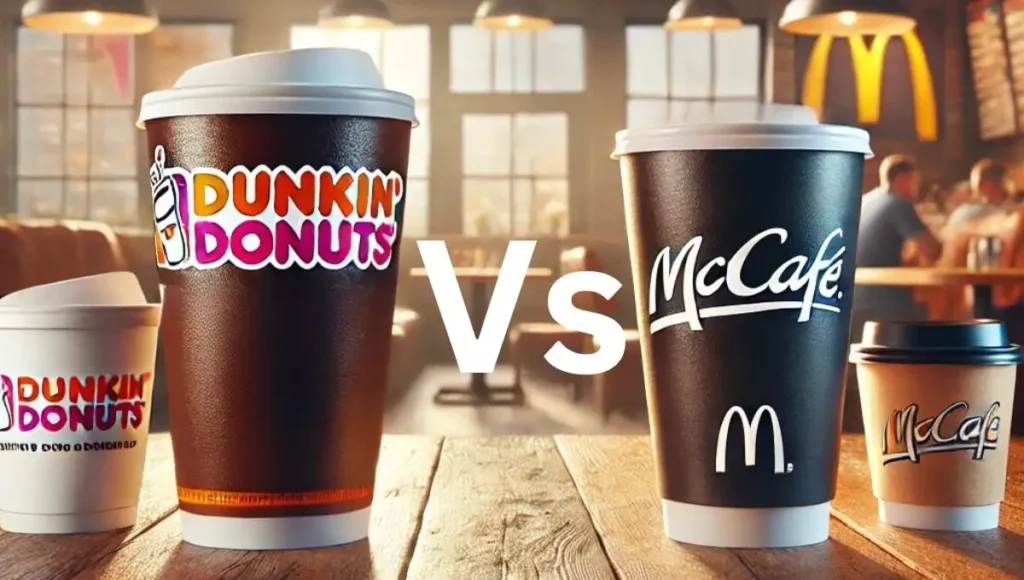 A side-by-side comparison of Dunkin’ Donuts and McDonald’s cup sizes, helping you see what are the cup sizes at Dunkin Donuts