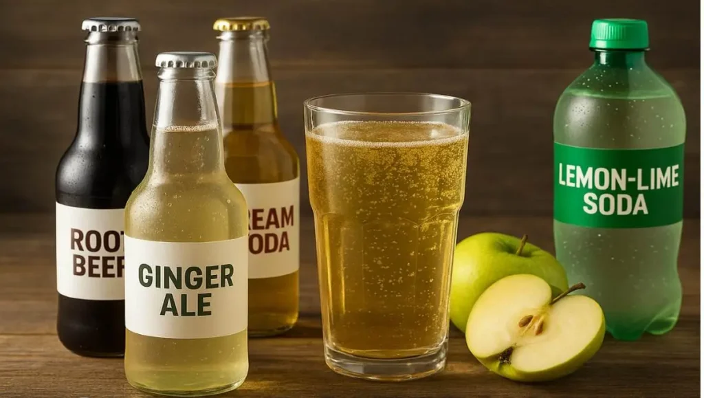 Various types and presentations of ginger ale drinks. Does ginger ale have caffeine in its different forms? Generally, no